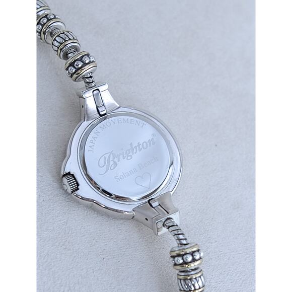 Brighton Solana Heights Charm Watch Two Tone Gold Silver Toggle Clasp 7-8" Works - Picture 9 of 9